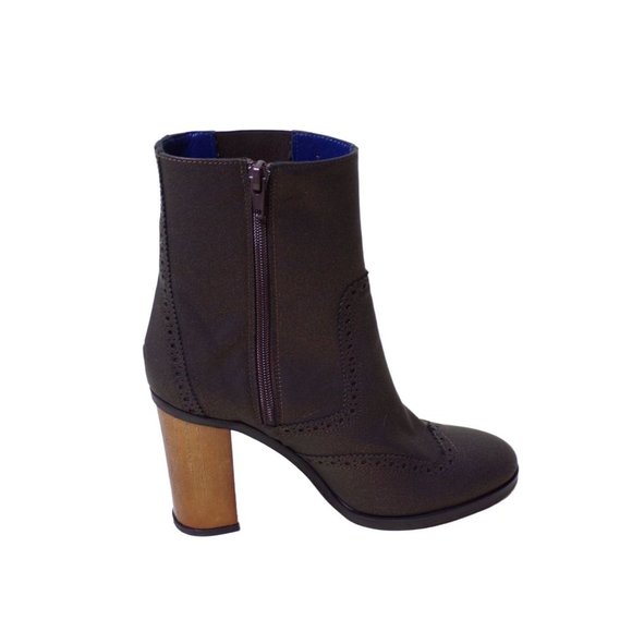 VALENTINA RANGONI FIRENZE Short Boot Block Heel Bronze 7 NEW - Picture 4 of 10